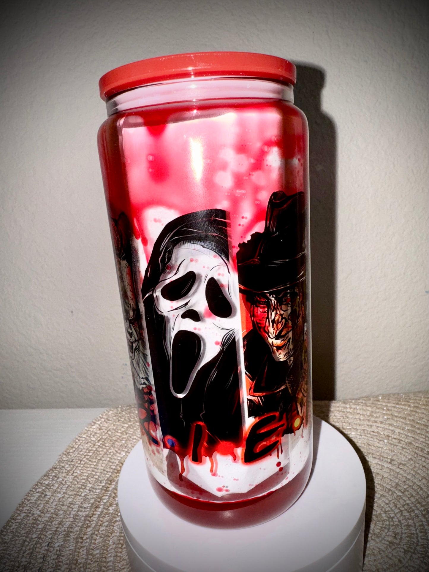 Horror Friends Sublimation Cup- Blood Drip or Standard Glass
