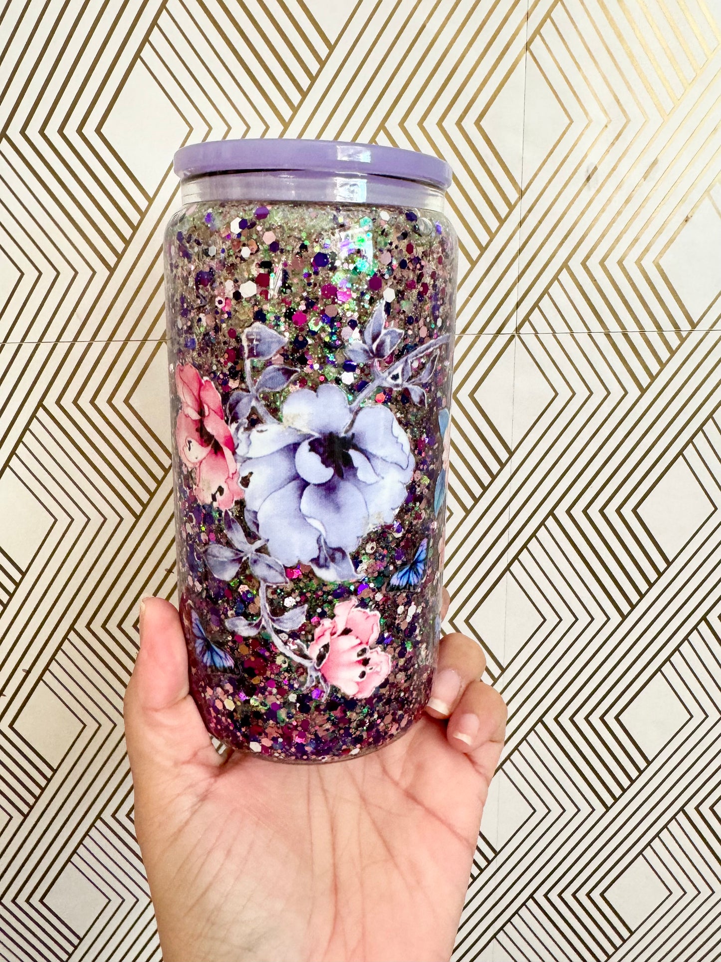 Floral Snow Globe