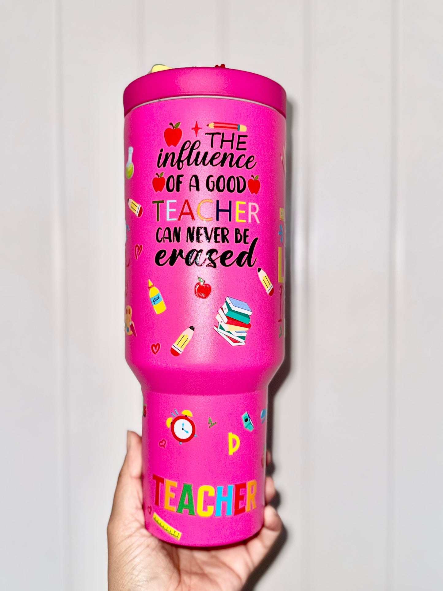 Teacher 40oz Tumbler with Charm Lid