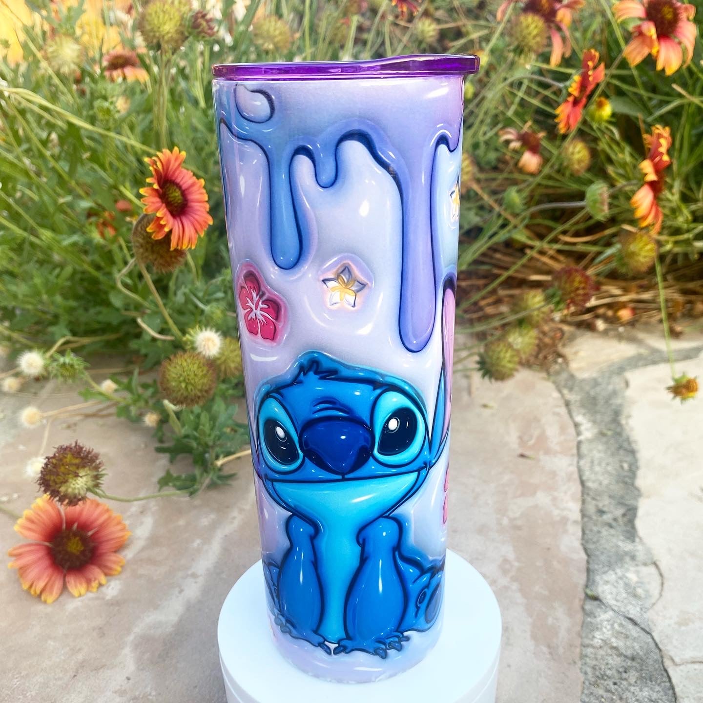 Blue Alien Travel Tumbler