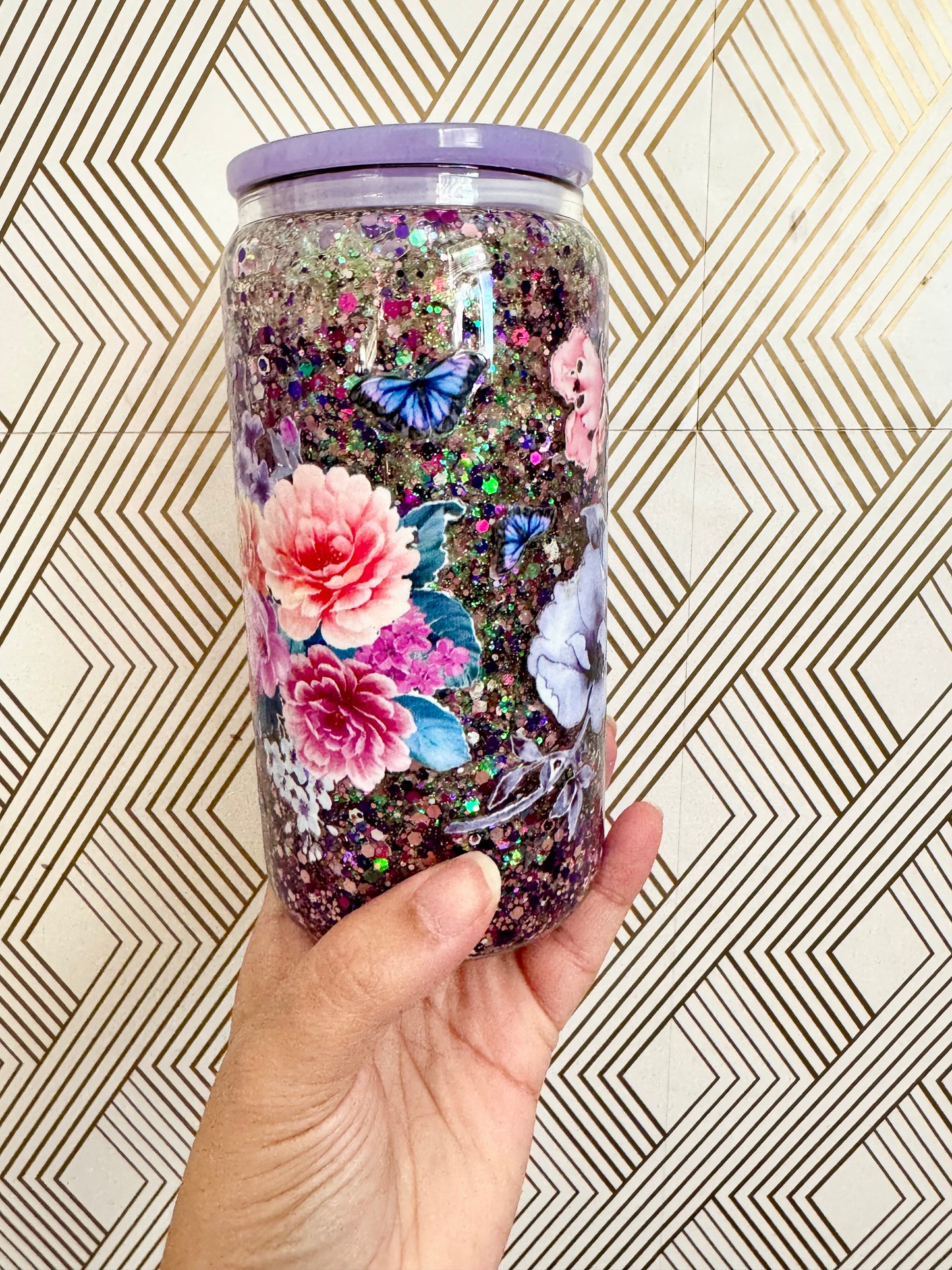 Floral Snow Globe