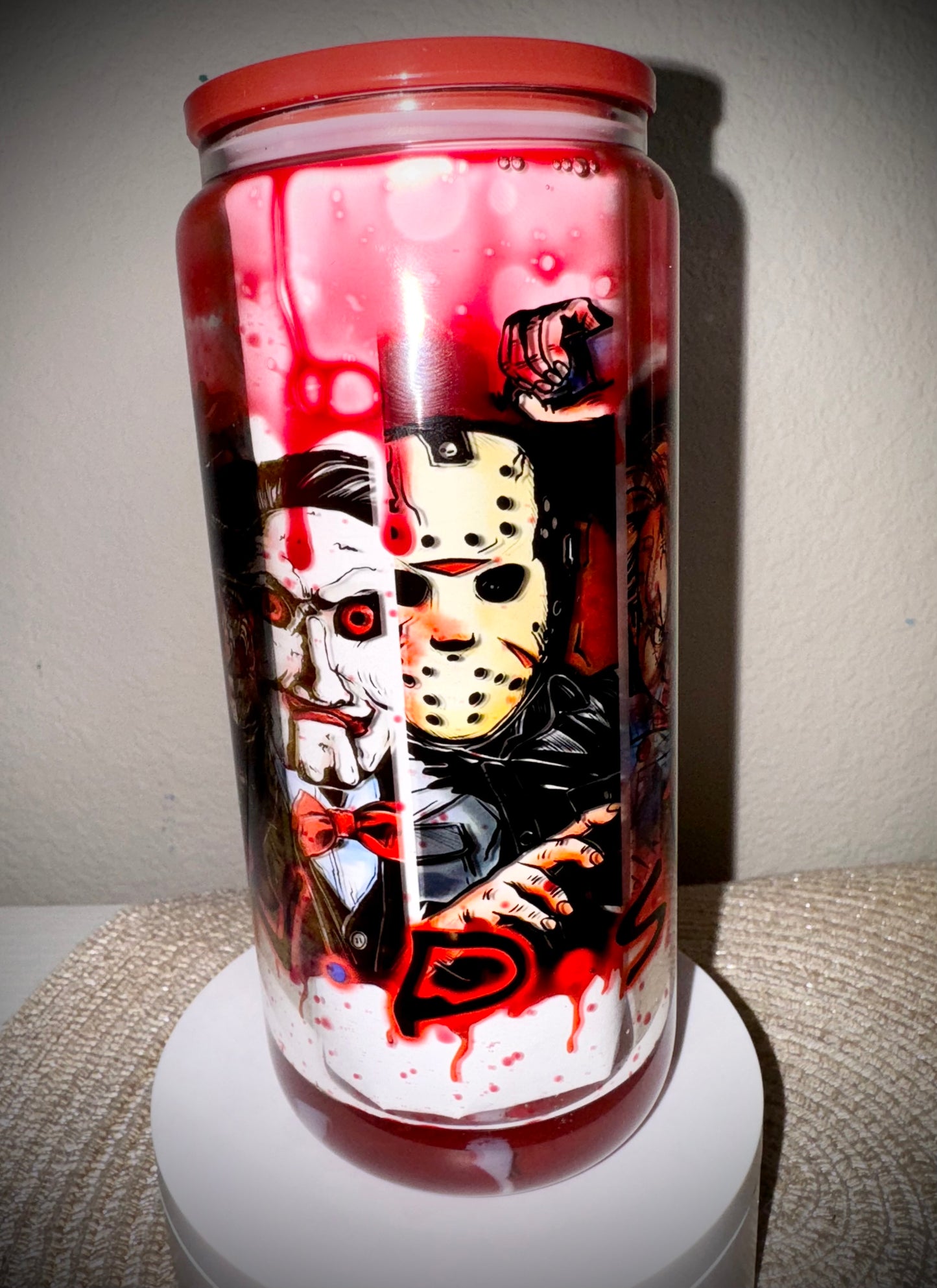 Horror Friends Sublimation Cup- Blood Drip or Standard Glass