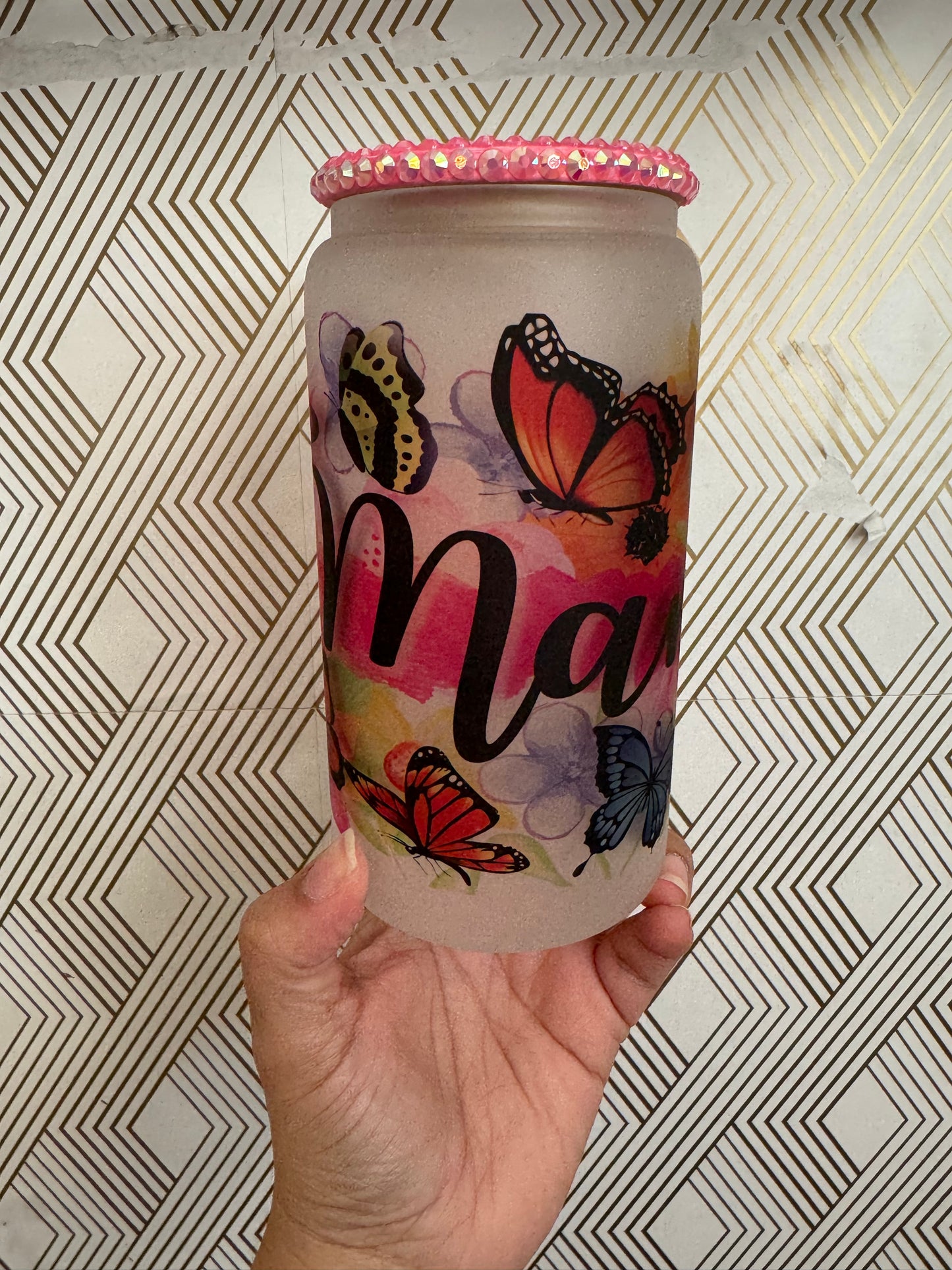 Custom Mama Glass Cup