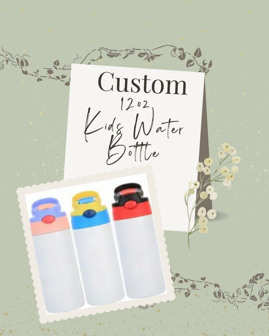 Custom 12oz Water Bottle Sippy Lid