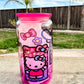 Mosaic Kitty and Friends Color Glass Can