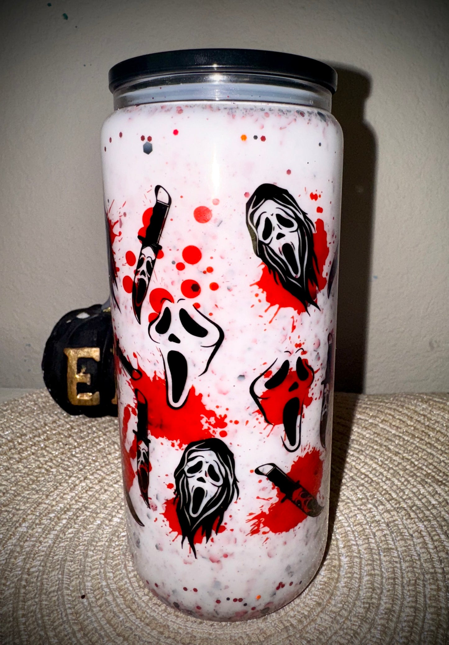 Ghostface Horror 20oz Glass Snow Globe - Sublimation Print