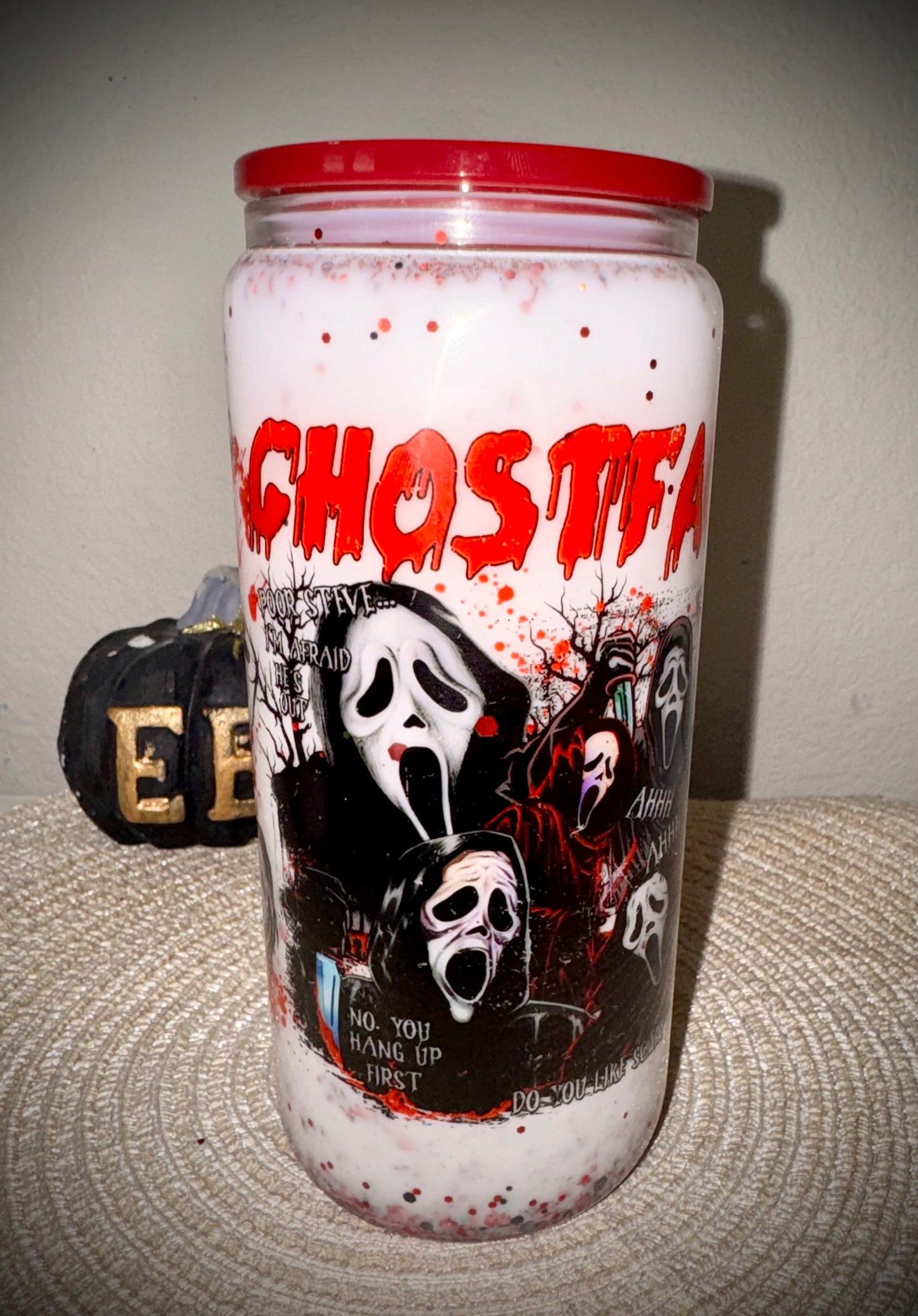 Ghostface Horror 20oz Glass Snow Globe - Sublimation Print