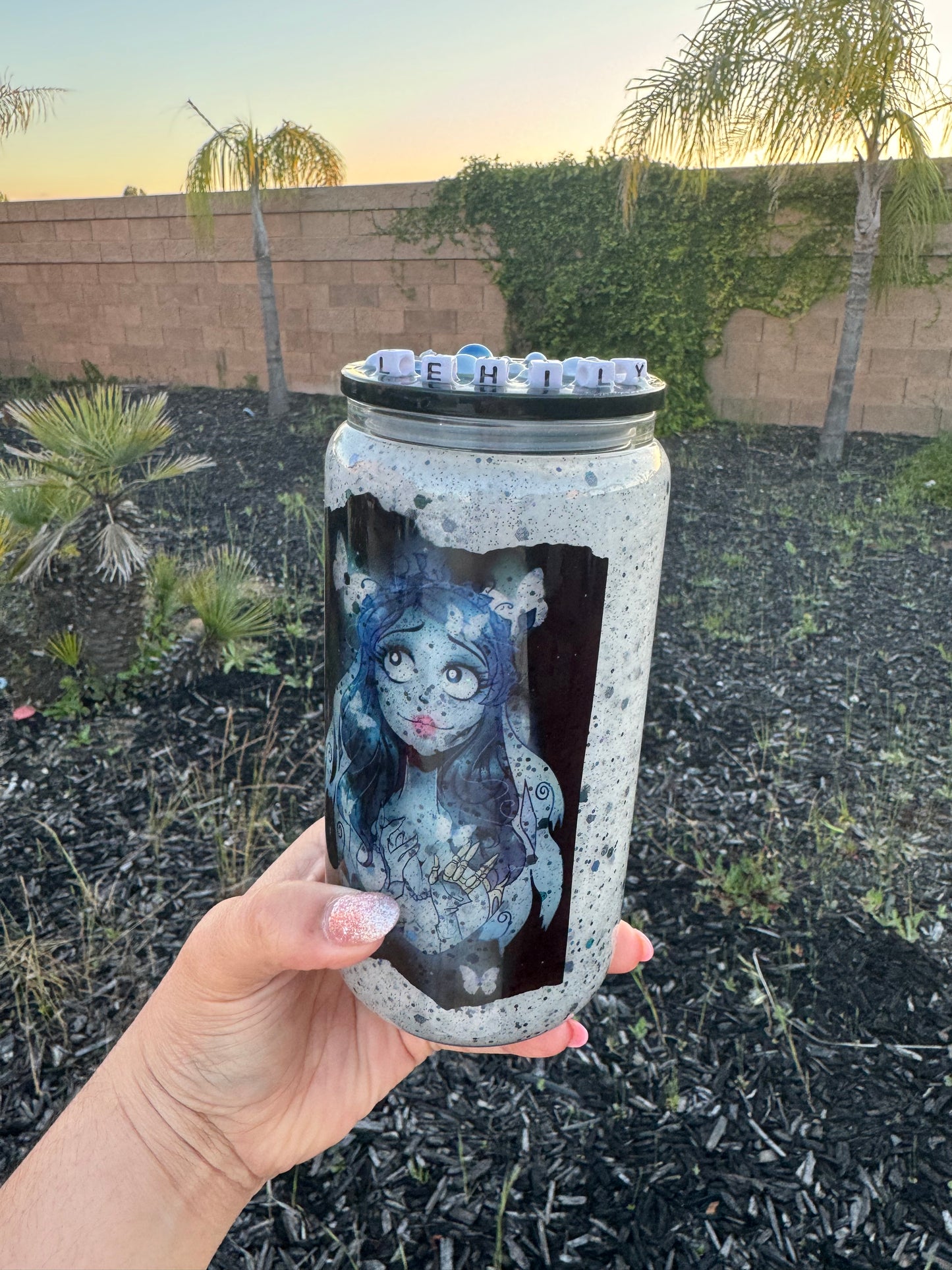 Corpse Bride - Emily Snow Globe Glass Tumbler