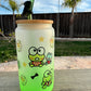 Keroppi Frosted Green Glass