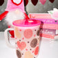 Concha Hearts Glass Mug