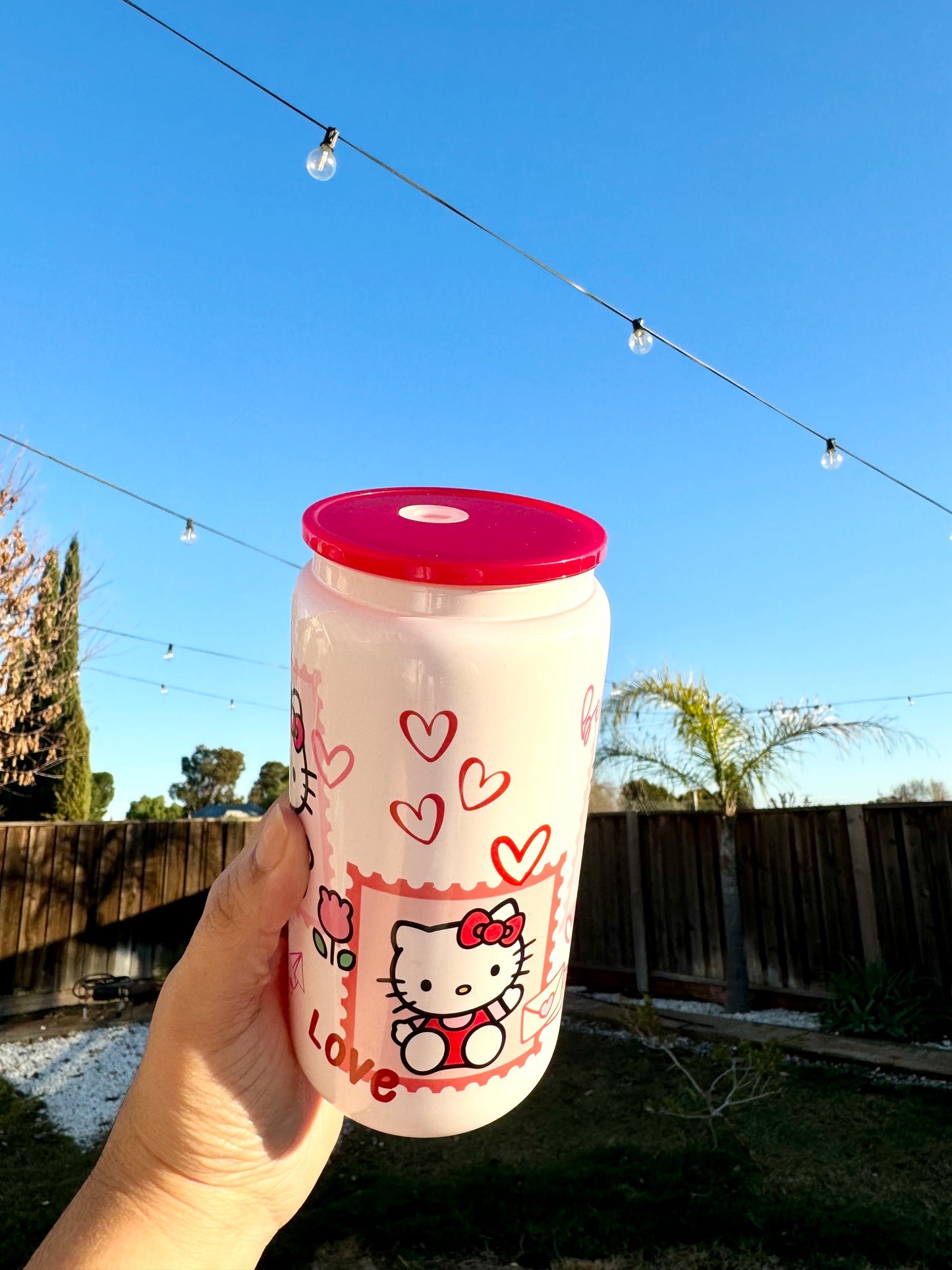 Kitty Vday - 16oz Glass Can