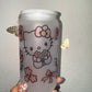 Kitty and Pink Bows Glass Libbey