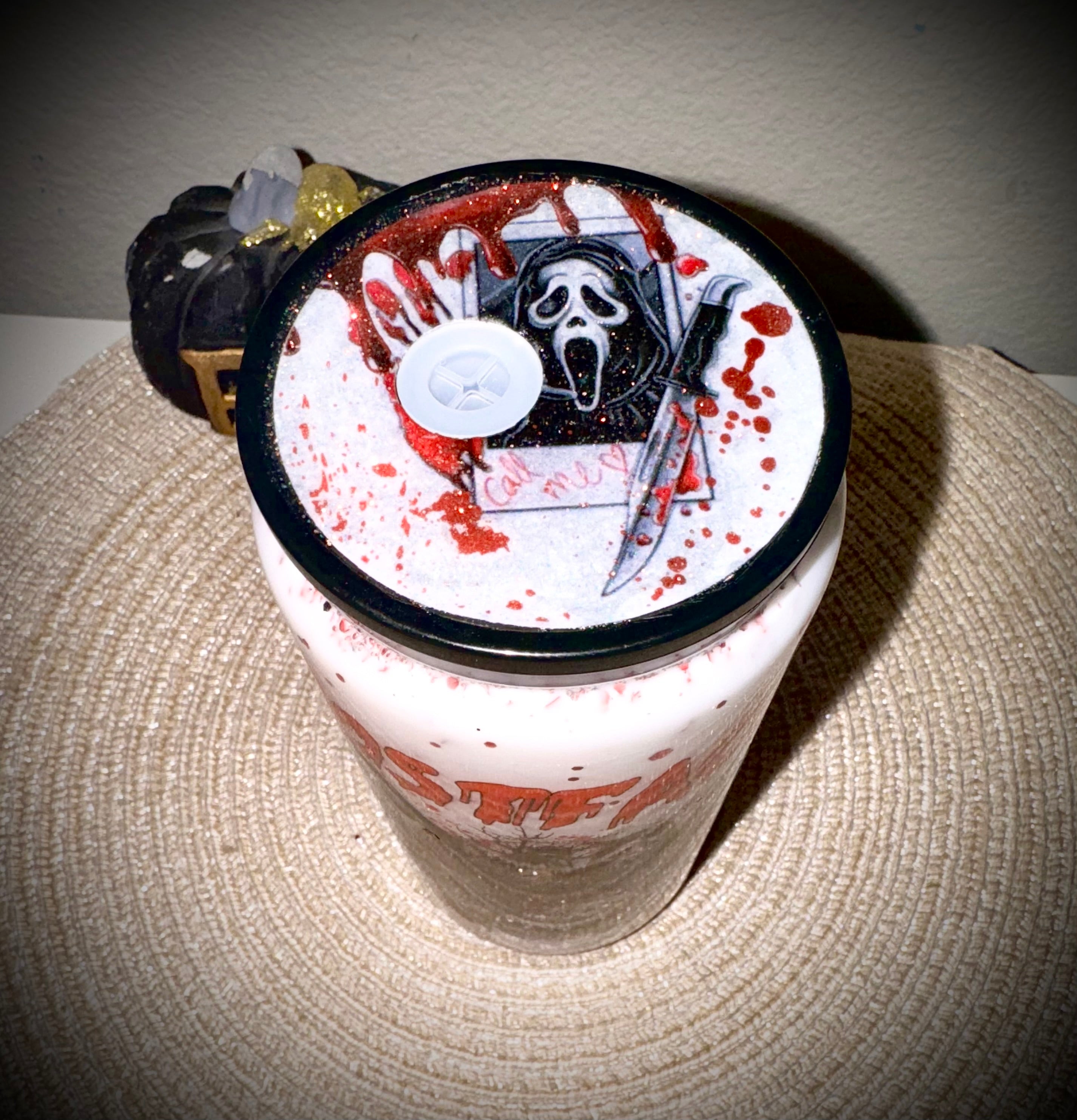 Ghost face snow globe outlets tumbler