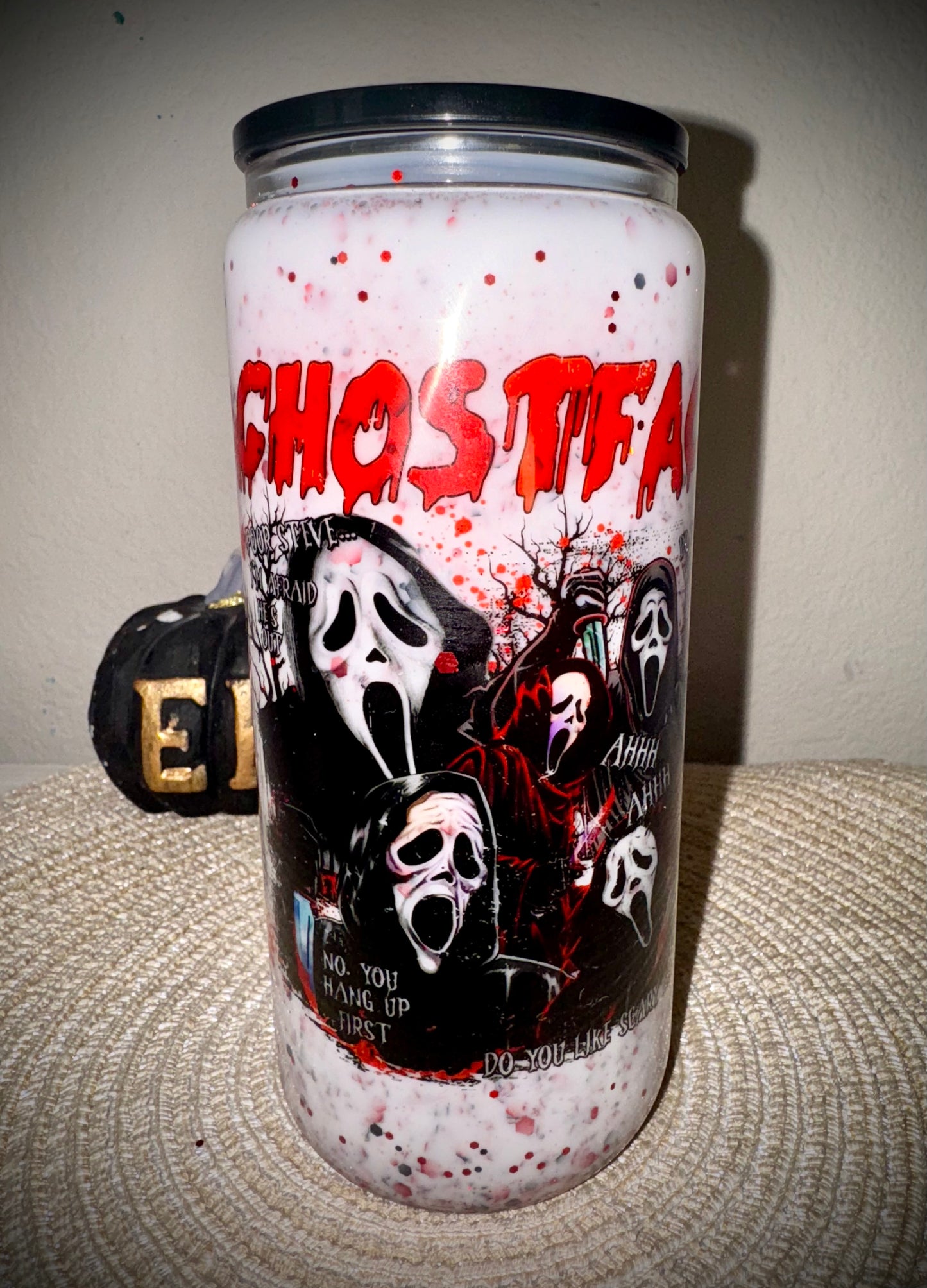 Ghostface Horror 20oz Glass Snow Globe - Sublimation Print