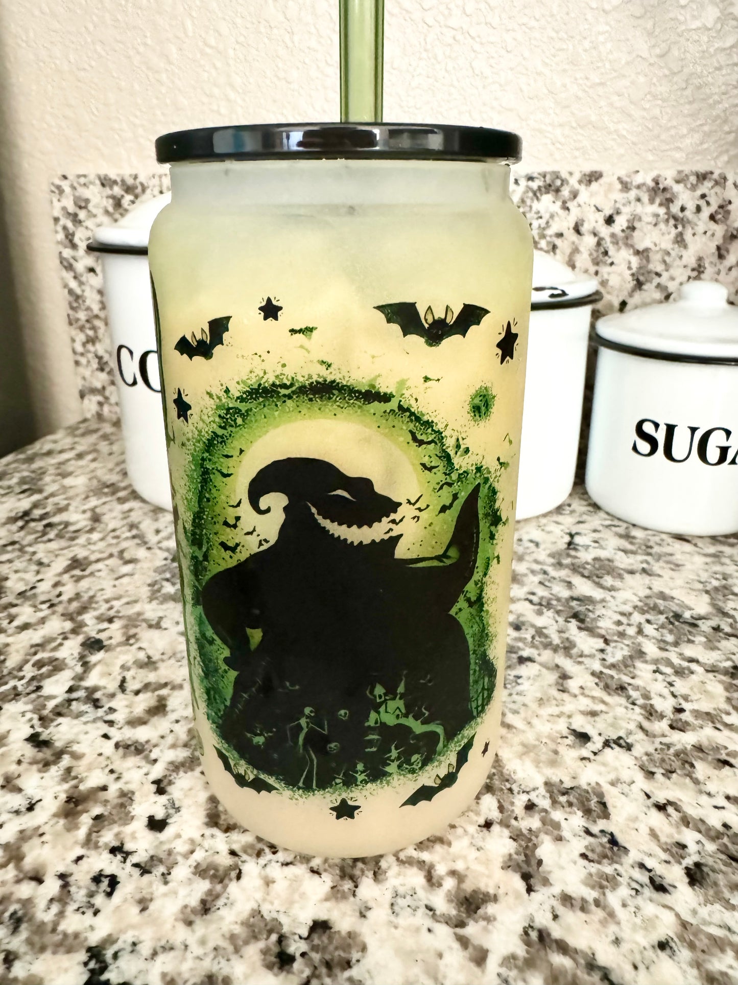 Oogie Boogie Glass Can