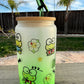 Keroppi Frosted Green Glass