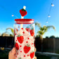 Strawberry Hearts - 16oz Glass Can