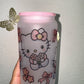 Kitty and Pink Bows Glass Libbey