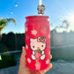 Kitty and Strawberry Red Glass Cup