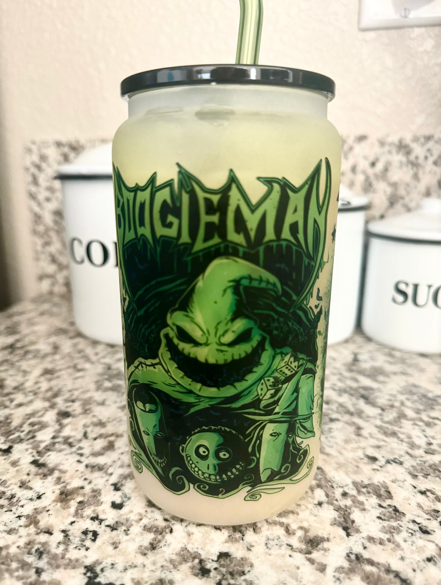 Oogie Boogie Glass Can