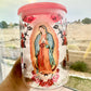 Red Roses Virgen María Glass Mug