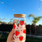 Strawberry Hearts - 16oz Glass Can