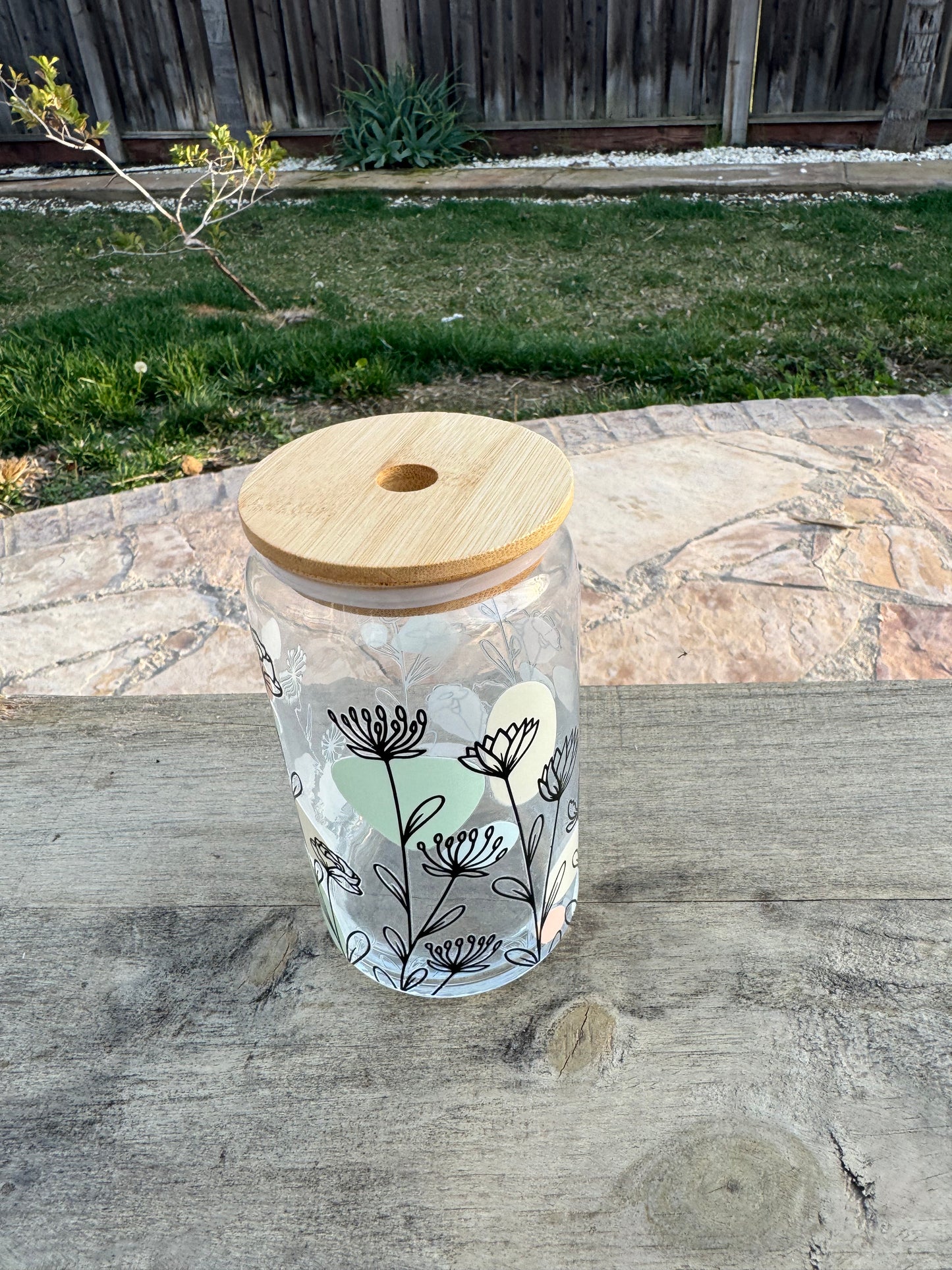 Flowers in Bloom  Boba Glass Cup