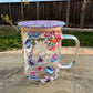 Butterfly Glass Mug 17oz with Bling Glitter Lid