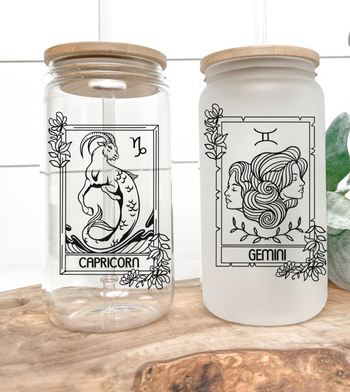 Zodiac Sign Glass Cups