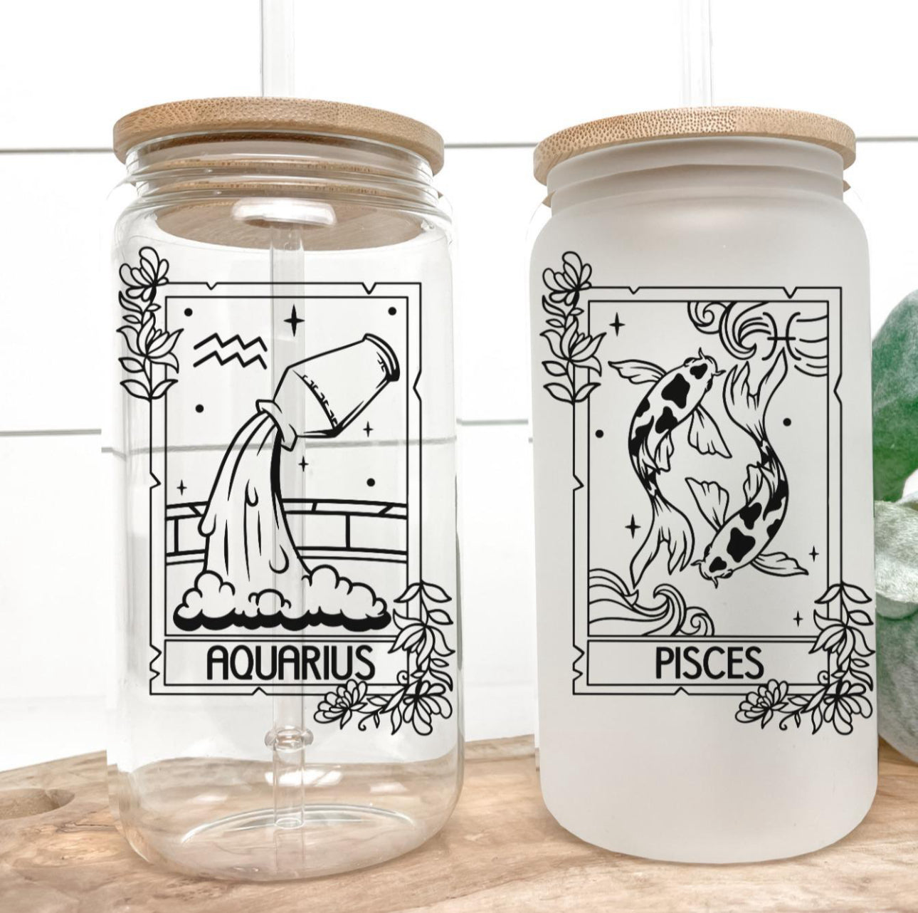 Zodiac Sign Glass Cups