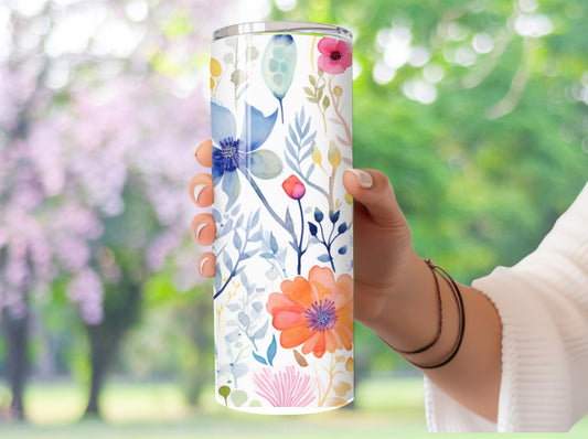 Pastel Floral Tumbler