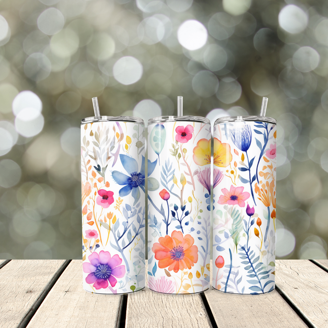 Pastel Floral Tumbler