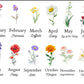 Birth Month Flowers - Color