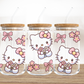 Kitty and Pink Bows Glass Libbey