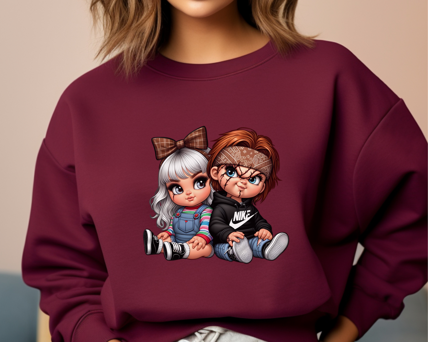 Chucky and Bride Adult Shirt or Sweater