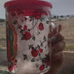 Red Roses Virgen María Glass Mug