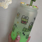 Keroppi Frosted Green Glass